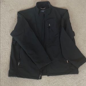 Black winter shell coat